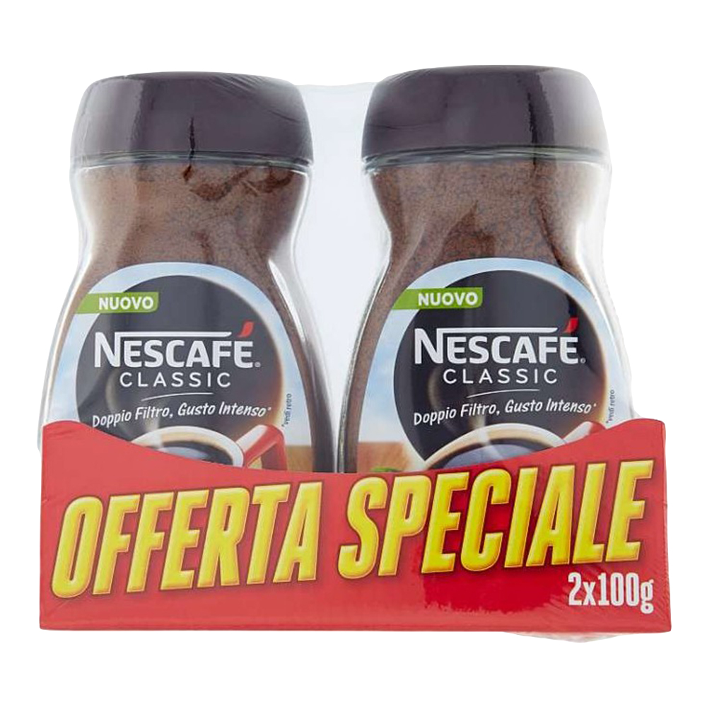 NESCAFE' CLASSIC CAFFE' SOLUBILE GR.100x2